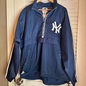 adidas Dark Blue Windbreaker with White Details